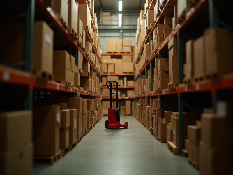 Zsúfolt, kaotikus raktár képe manuális munkavégzéssel