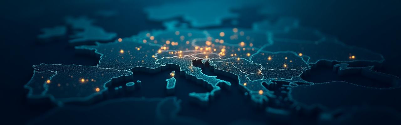 Budapest és a régió logisztikai térképének stilizált ábrázolása