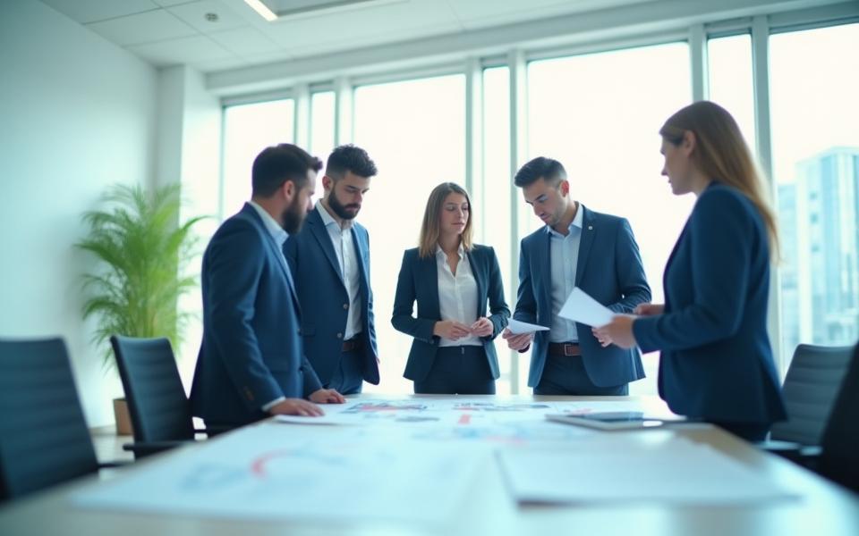 A Borealis Freight csapata a budapesti irodában egy projektmegbeszélés közben